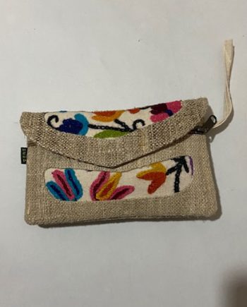 Ladies Embroidery Hemp Purse
