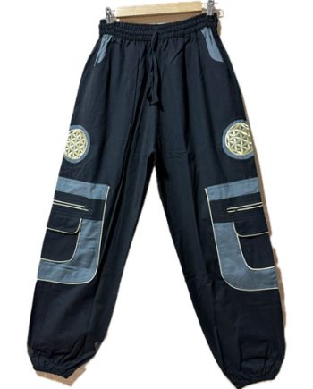 Side Embroidery Cotton Trousers