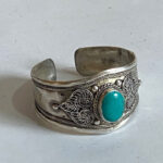 Hand Carved White Metal Bangle