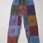 Stonewash Patchwork Cotton Trousers
