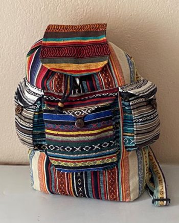 Many Patches Cotton Rucksack