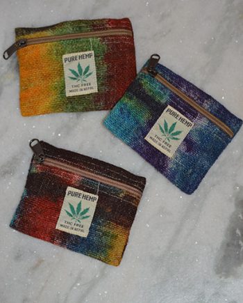 Tie Dyed Hemp Credit Card Purse