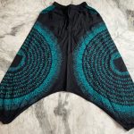 Side Tibetan Print Cotton Trousers