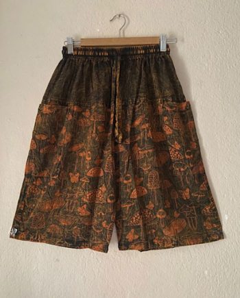Mushroom Printed Cotton Half Pants