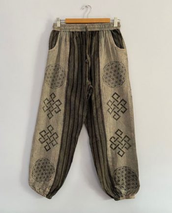 Two Patch Fabric Cotton Trouser