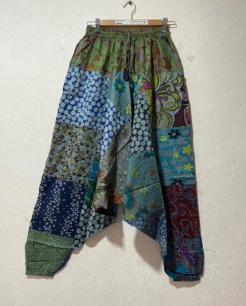 Patchwork Cotton Aladdin Trousers