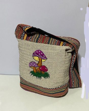 Mushroom Embroidery Cotton Bag