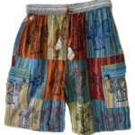 Nepalese-Hippie-Trousers,-Half-Pants,-Cotton-Shorts