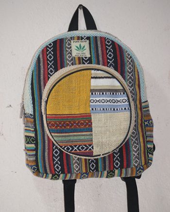 Round Pocket Hemp Backpack