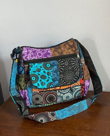 Full Patchwork Cottton Shoulder Bag