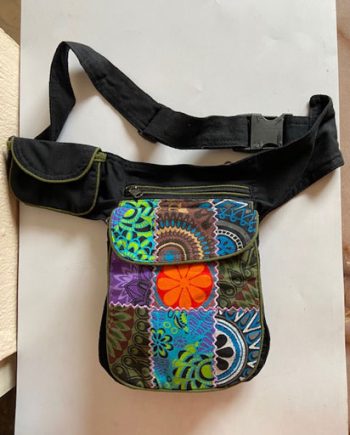Front Patchwork Cotton Belt Bags
