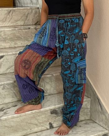 Mushroom Print Patch Trousers