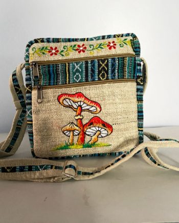 Hemp Mushroom Embroidery Bags