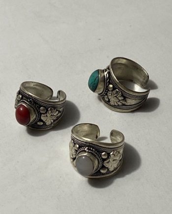 Handcrafted White Metal Rings