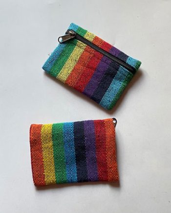 Rainbow Cotton Credit Card Purse