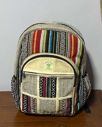 Front Patches Hemp Backpack