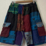 Both Sides Patches Cotton Shorts