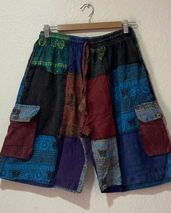 Both Sides Patches Cotton Shorts