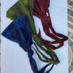 Washed Om Print Cotton Headbands