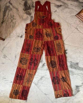 Patchwork Cotton Overalls