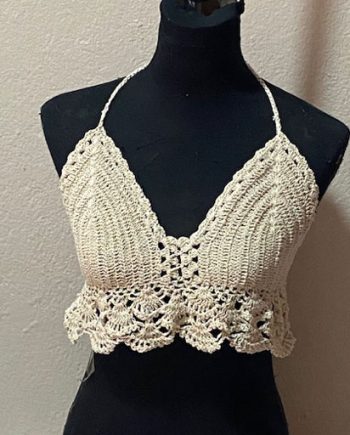 Handmade Crochet Cotton Bra Tops