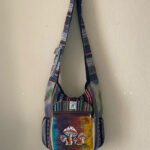 Mushroom Embroidery Hemp Jogi Bag