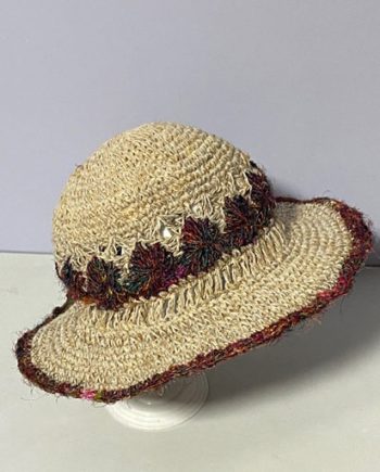 Recycled Silk Flower Hemp Hats