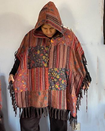 Patchwork Square Cotton Poncho