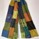 Patchwork Cotton Palazzo Pants