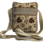Four Zipper Hemp Side Bag