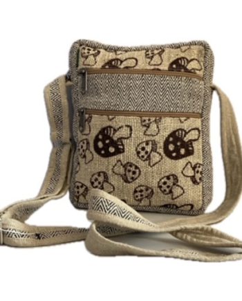 Four Zipper Hemp Side Bag