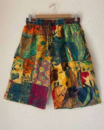 Patchwork Cotton Half Pant