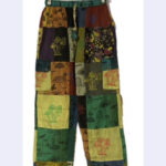Patchwork Mushroom Cotton Pants