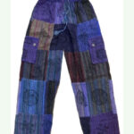 Block Print Patchwork Cotton Trousers