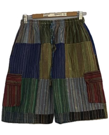 Patchwork Cotton Half Pants