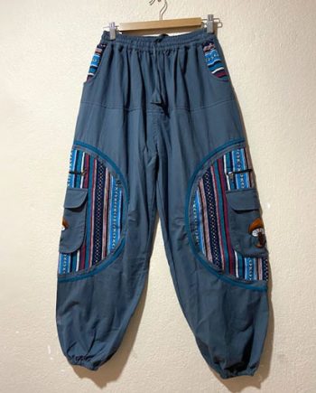 Mushroom Embroidery Cotton Trousers