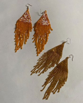 Pote Glass Bead hanging Earrings