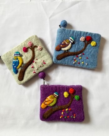 Wool Felt Bird Purse