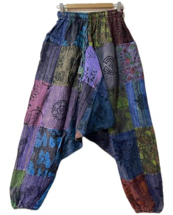 Patchwork Cotton Aladdin Trousers
