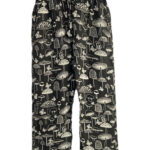 Mushroom Printed Cotton Trousers