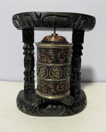 Tibetan Buddhist Hand Carved Prayer Wheel