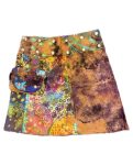 Reversible Long Patch Cotton Wrap Skirt
