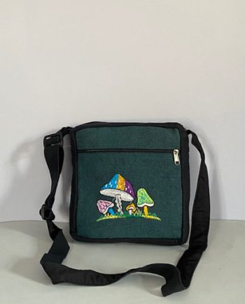 Mushroom Embroidery Cotton Side Bags