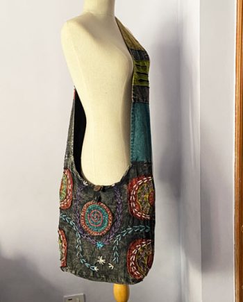 Stonewashed Hippie Style Cotton Bag