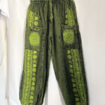 Side OM Print Cotton Trousers