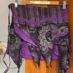 Stonewashed Money Belt Cotton Skirt