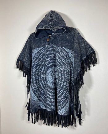 Square Cotton Hooded Poncho