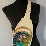 Mushroom Embroidery Hemp Bags
