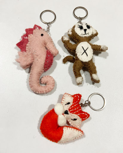 Felt-Animal-Key-Rings