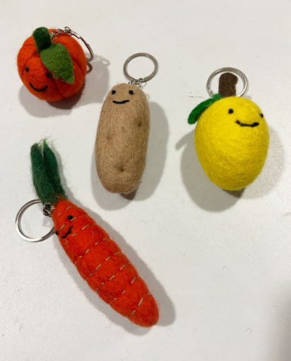 Key-Rings,--Felt-Key-Rings
